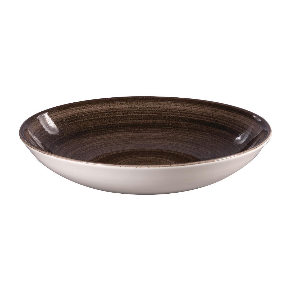 Churchill Stonecast Patina Coupe Bowls Black 248mm (Pack of 12) - DR654  - 1