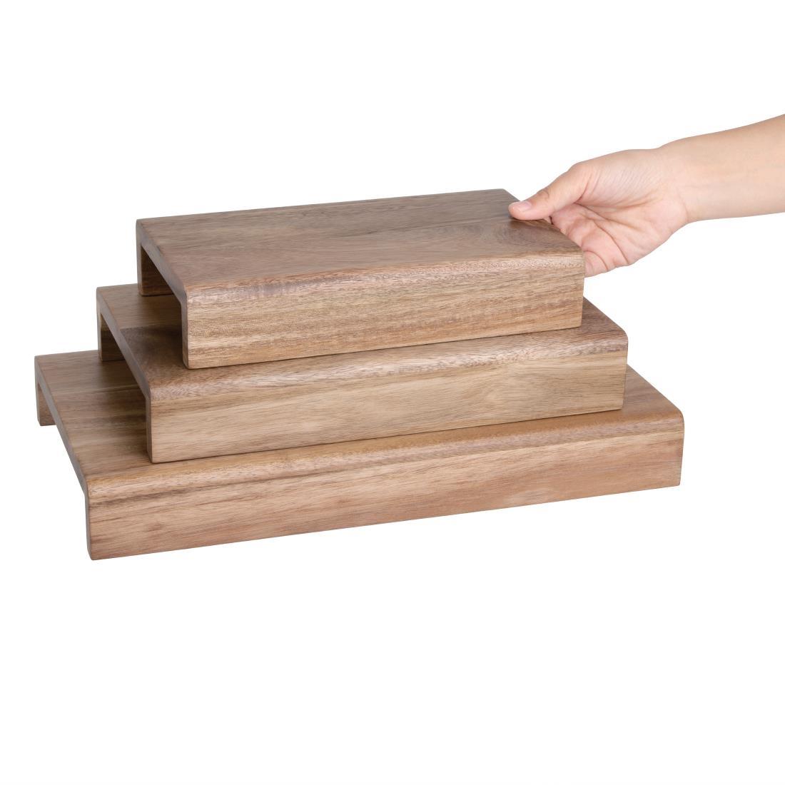 Olympia FSC Acacia Wood Riser Set (Pack of 3) - CP697  - 9