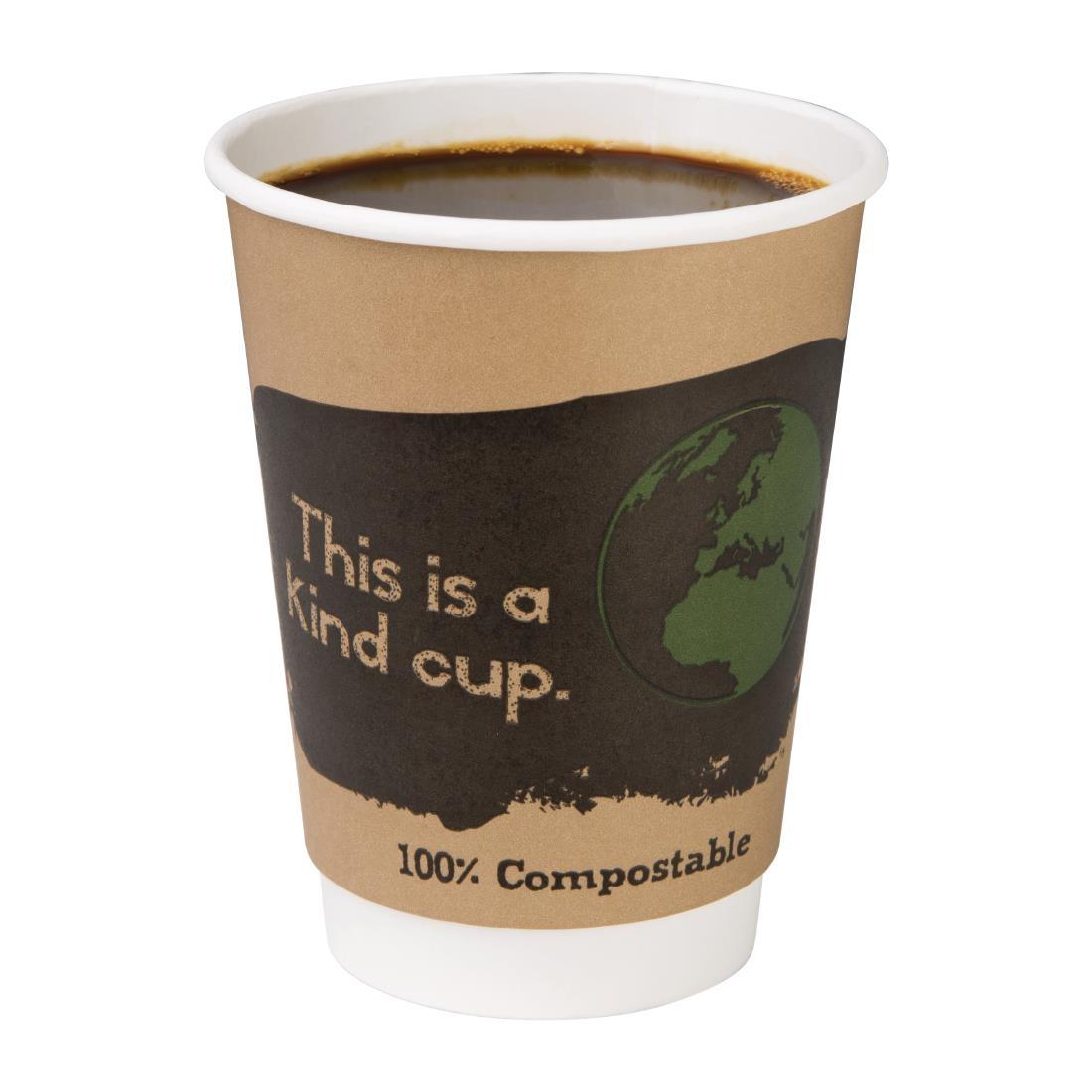 Fiesta Compostable Coffee Cups Double Wall 355ml / 12oz (Pack of 500) - DY987  - 3