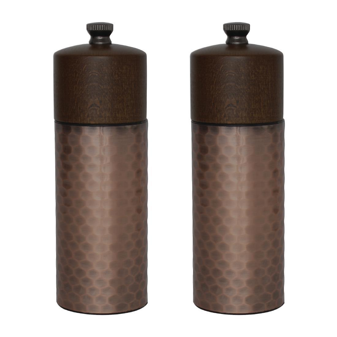 Olympia Copper Wood Salt and Pepper Mill Set (Pack of 2) - CR689  - 1