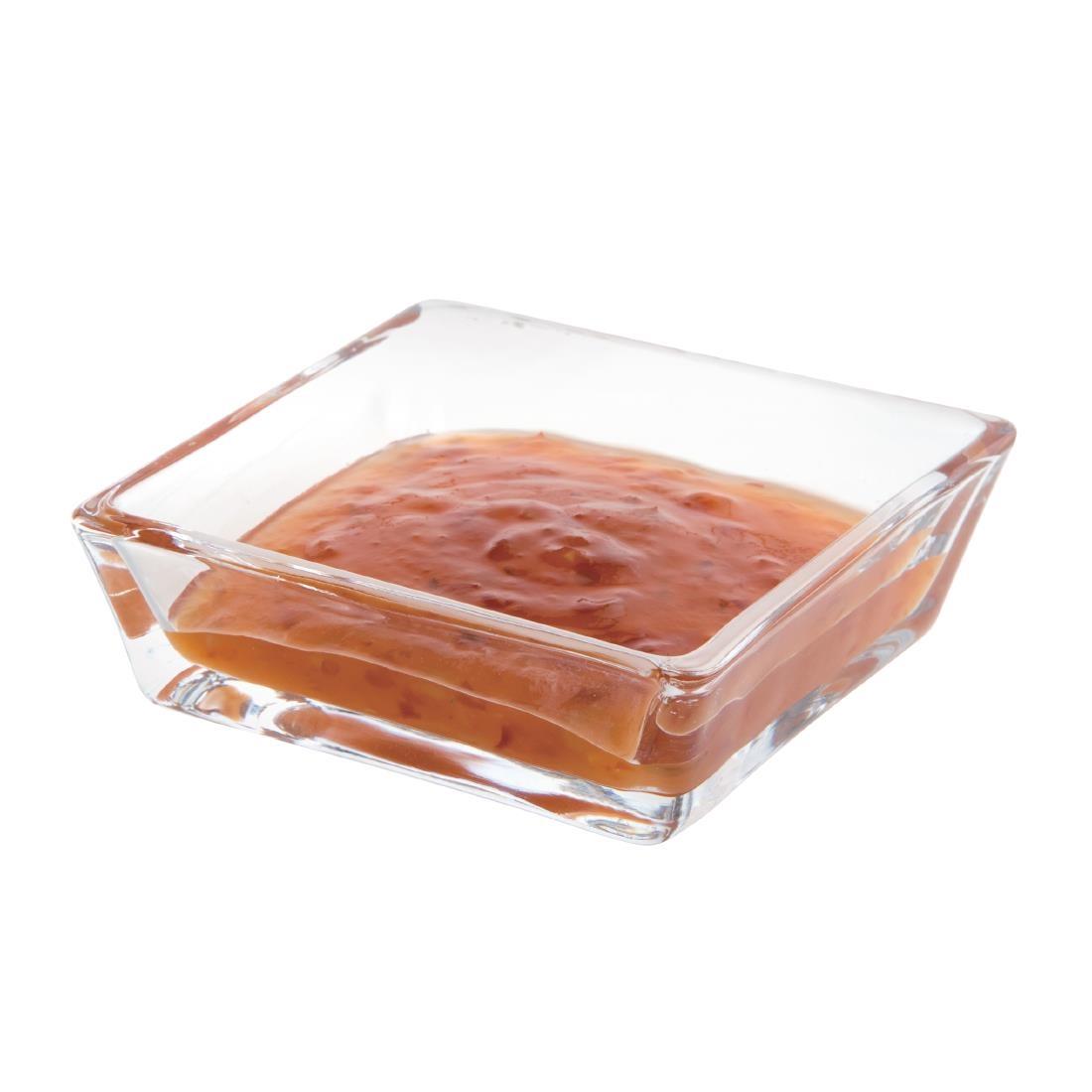 Olympia Dipping Pot Square Glass 90mm (Pack of 12) - CS016  - 2