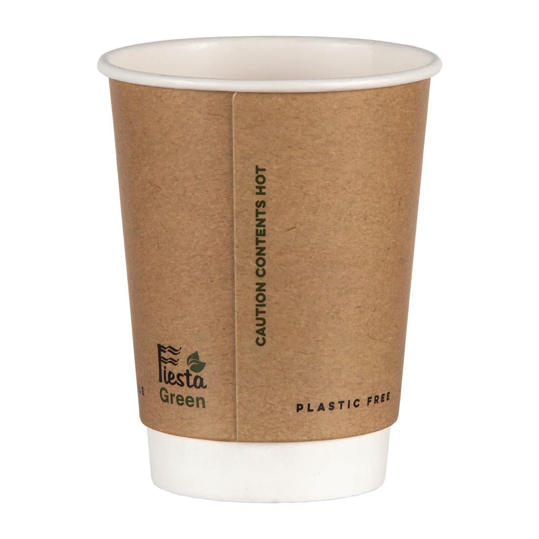 Fiesta Green Plastic-Free Compostable Hot Cups Double Wall 340ml / 12oz x 500 - FB953  - 5