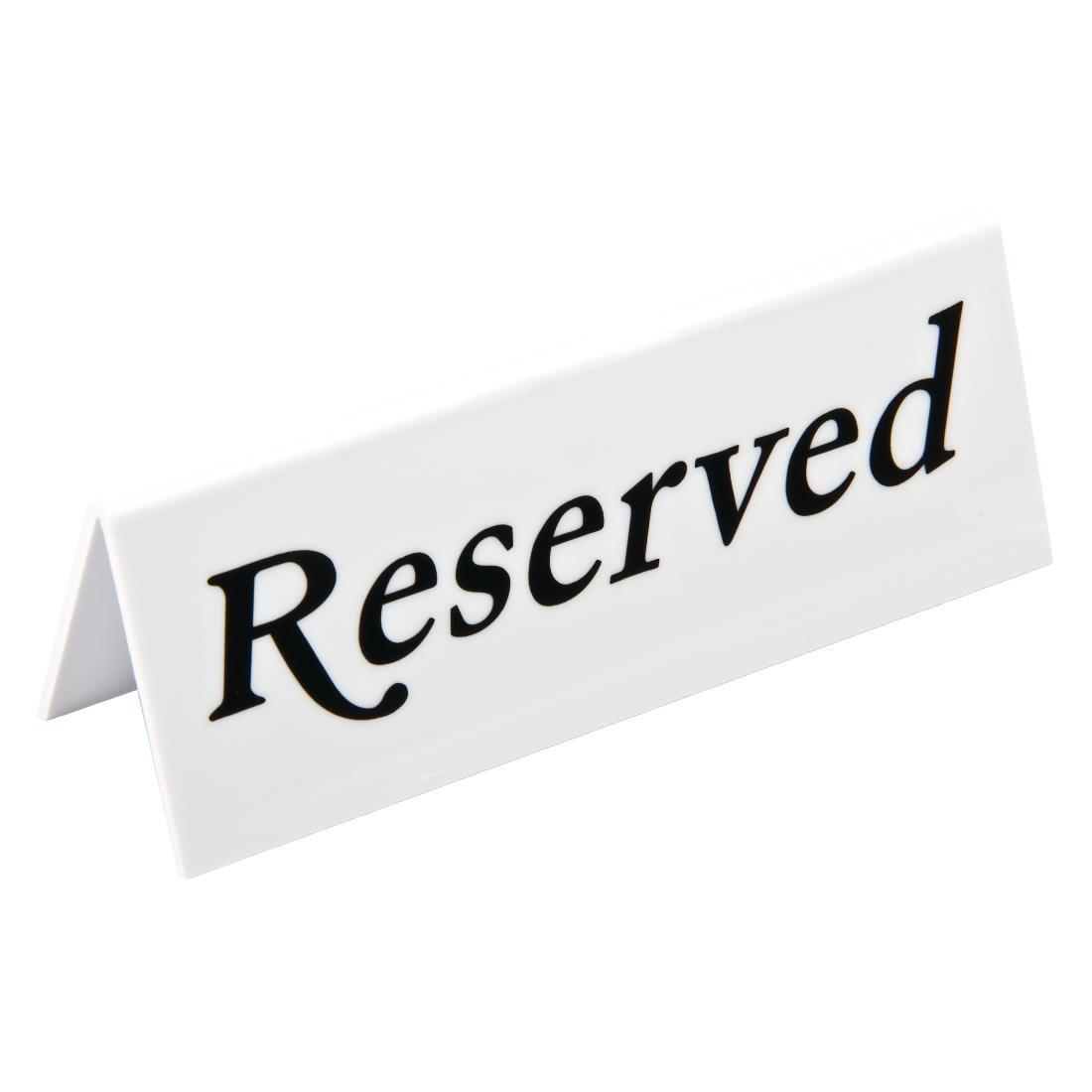 Plastic Reserve Signs (Pack of 10) - L988  - 1