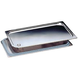 Matfer Bourgeat Stainless Steel Spill Proof 1/1 Gastronorm Lid - K098  - 1