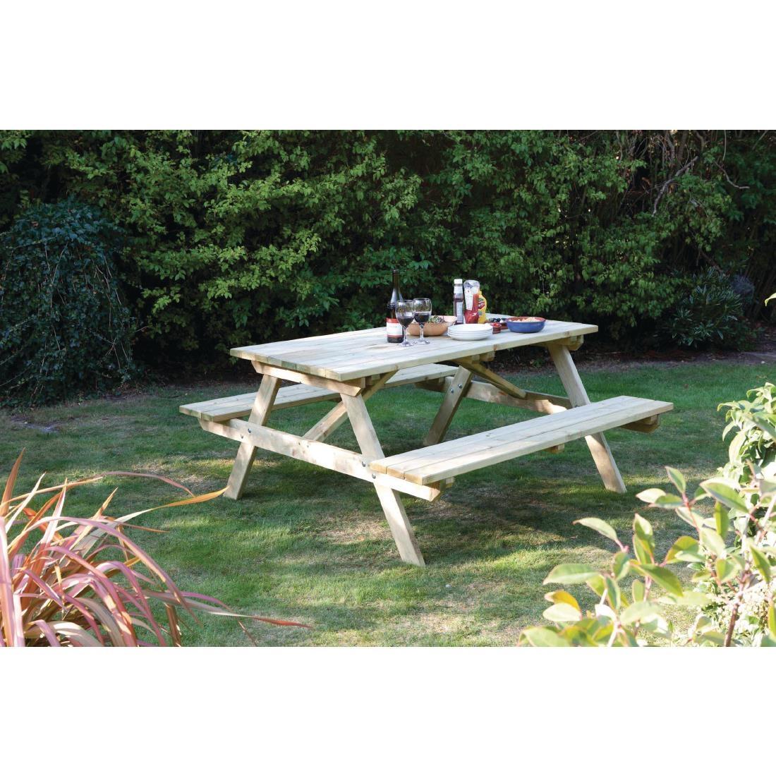Rowlinson Wooden Picnic Bench 5ft - CG095  - 4