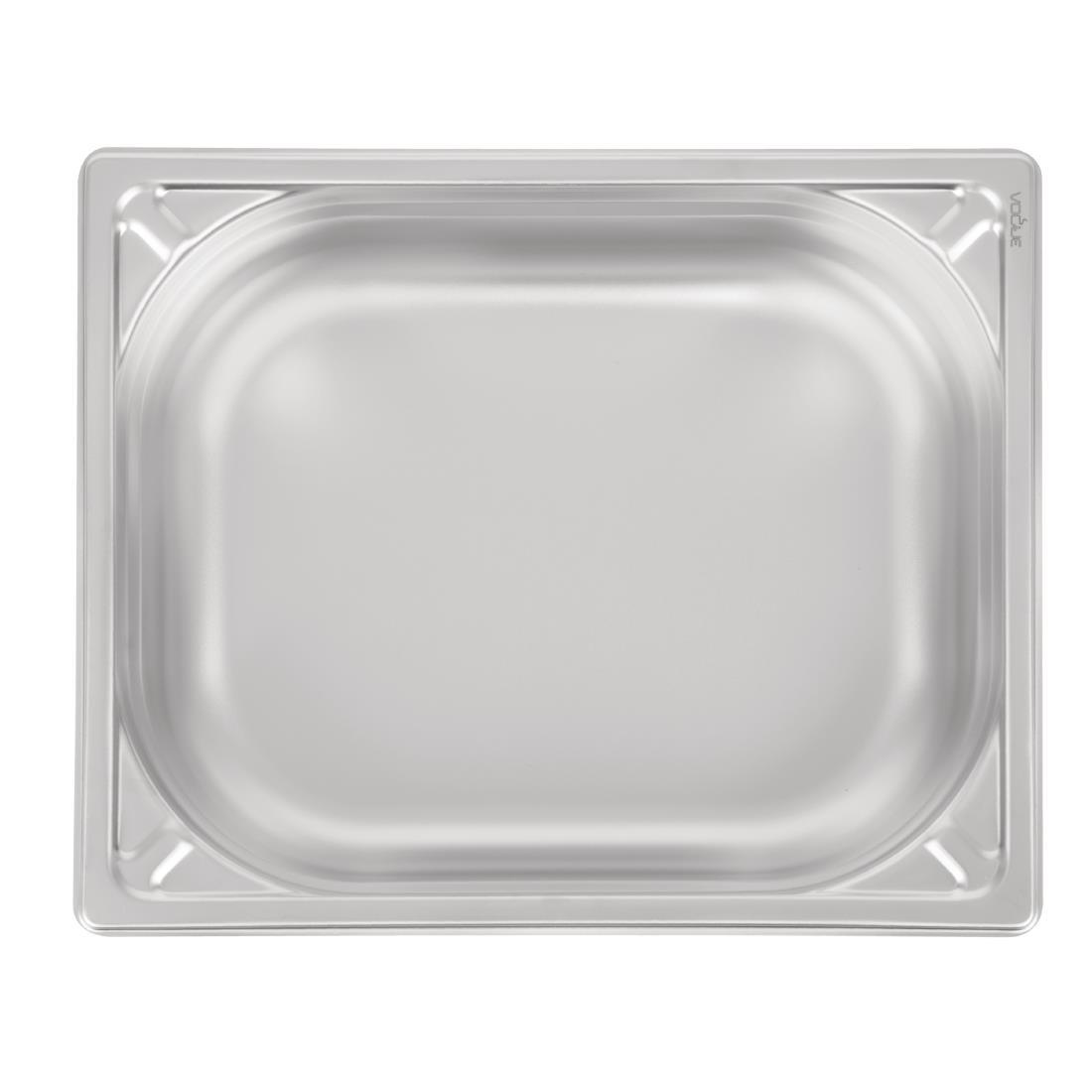 Vogue Heavy Duty Stainless Steel 1/2 Gastronorm Pan 100mm - DW439  - 4