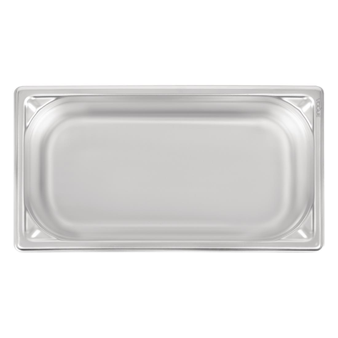 Vogue Heavy Duty Stainless Steel 1/3 Gastronorm Pan 100mm - DW443  - 4