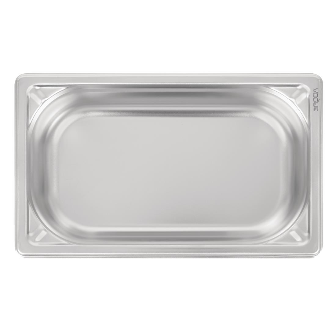 Vogue Heavy Duty Stainless Steel 1/4 Gastronorm Pan 65mm - DW446  - 4