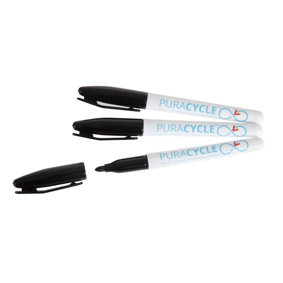 Puracycle Non-Toxic Marker Pens Black 3 Pack - FB284  - 3