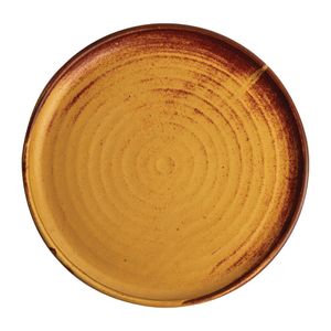 Olympia Canvas Small Rim Round Plate Sienna Rust 265mm (Pack of 6) - FA310  - 1