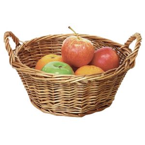 Olympia Willow Small Round Table Basket 240mm - P762  - 1