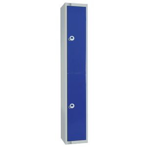 Elite Double Door Electronic Combination Locker with Sloping Top Blue - W975-ELS  - 1