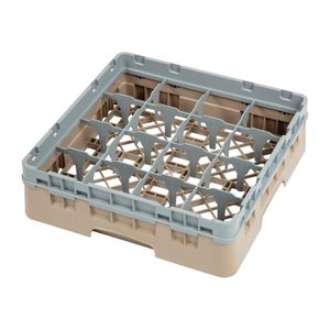 Cambro Camrack Beige 16 Compartments Max Glass Height 92mm - DW550  - 1