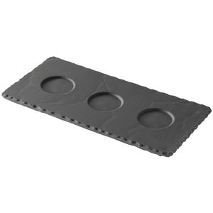 Revol Basalt Tray with 3 Indents 250mm (Pack of 6) - DP935  - 1