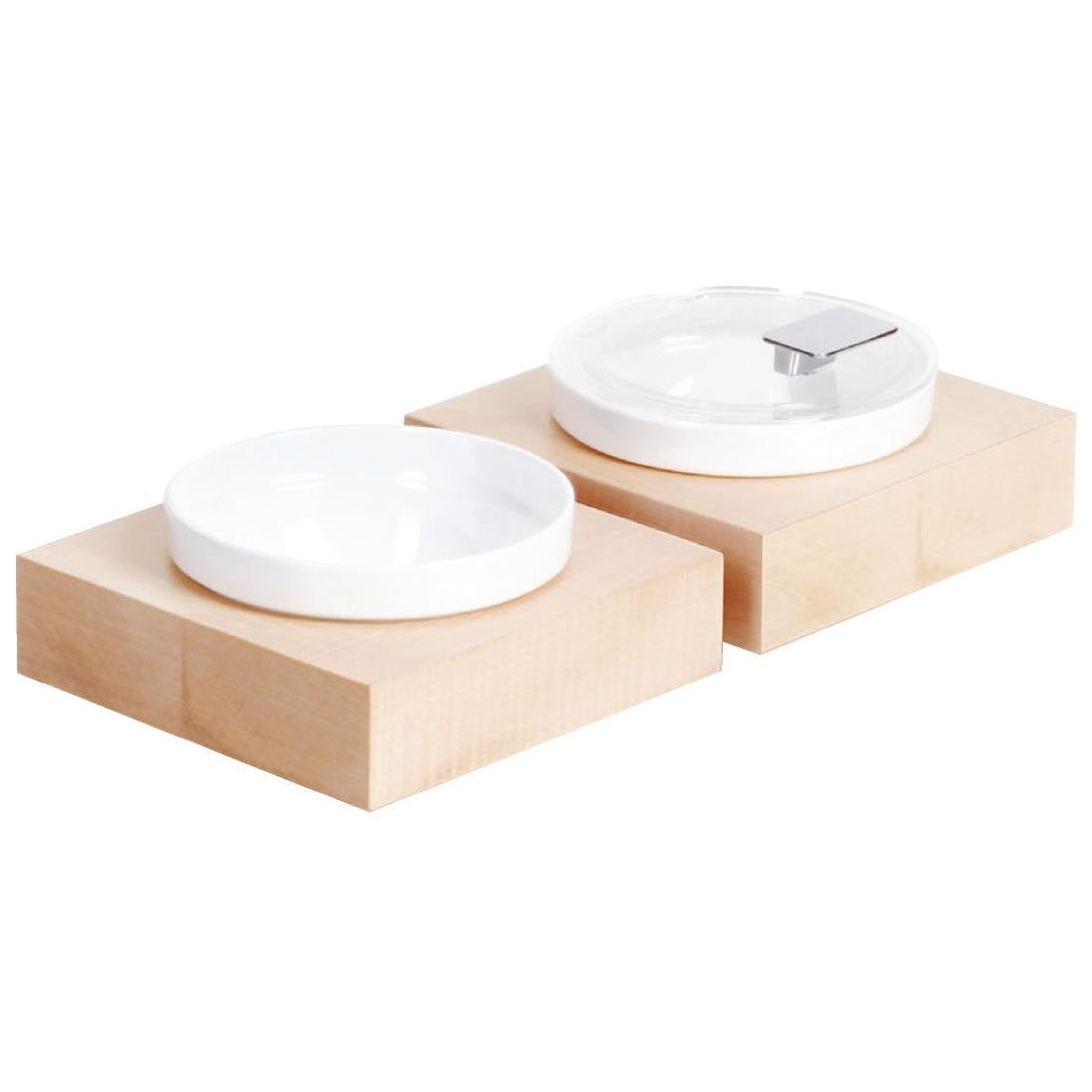 APS Frames Maple Wood Small Square Buffet Bowl Box - GC924  - 1