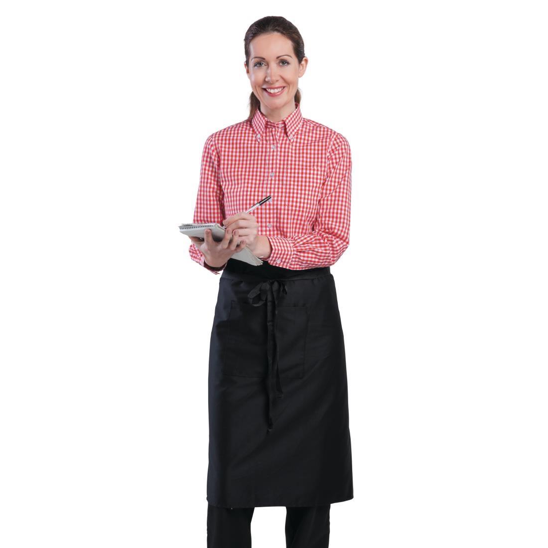 Chef Works Womens Gingham Shirt Red XL - B216-XL  - 1