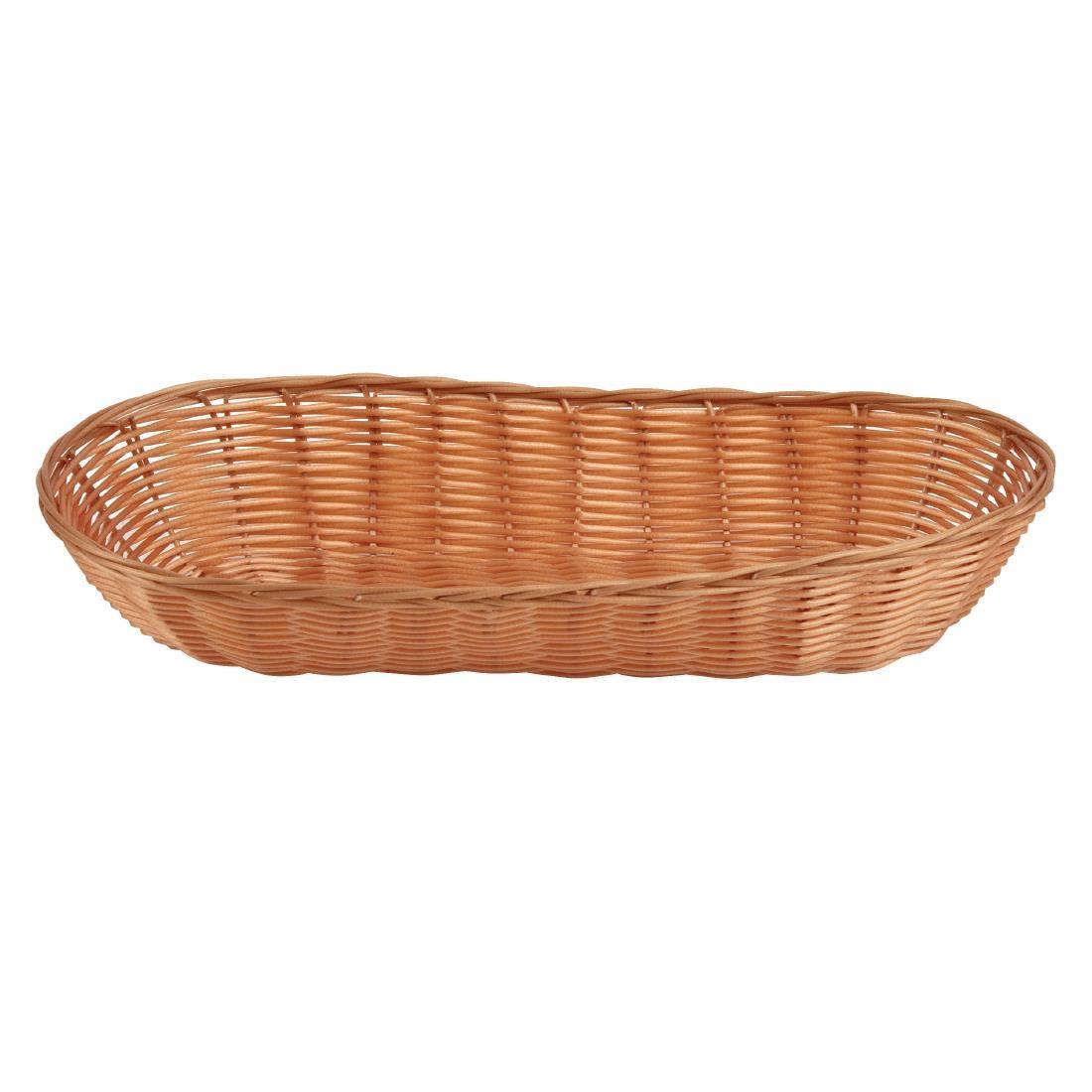 Poly Wicker Large Baguette Basket (Pack of 6) - T366  - 1