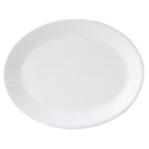 Steelite Monaco White Mandarin Oval Dishes 330mm (Pack of 12) - V6894  - 1