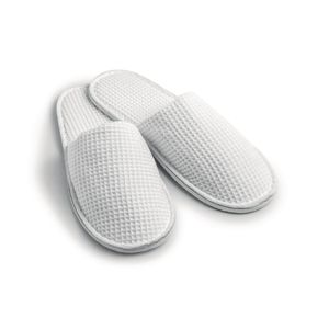 Mitre Essentials Honeycomb Slipper Closed Toe White - GT738  - 1