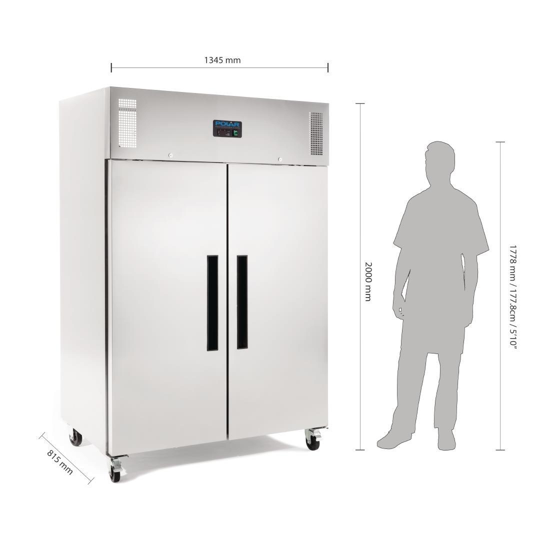 Polar G-Series Upright Double Door Freezer 1200Ltr - G595  - 5