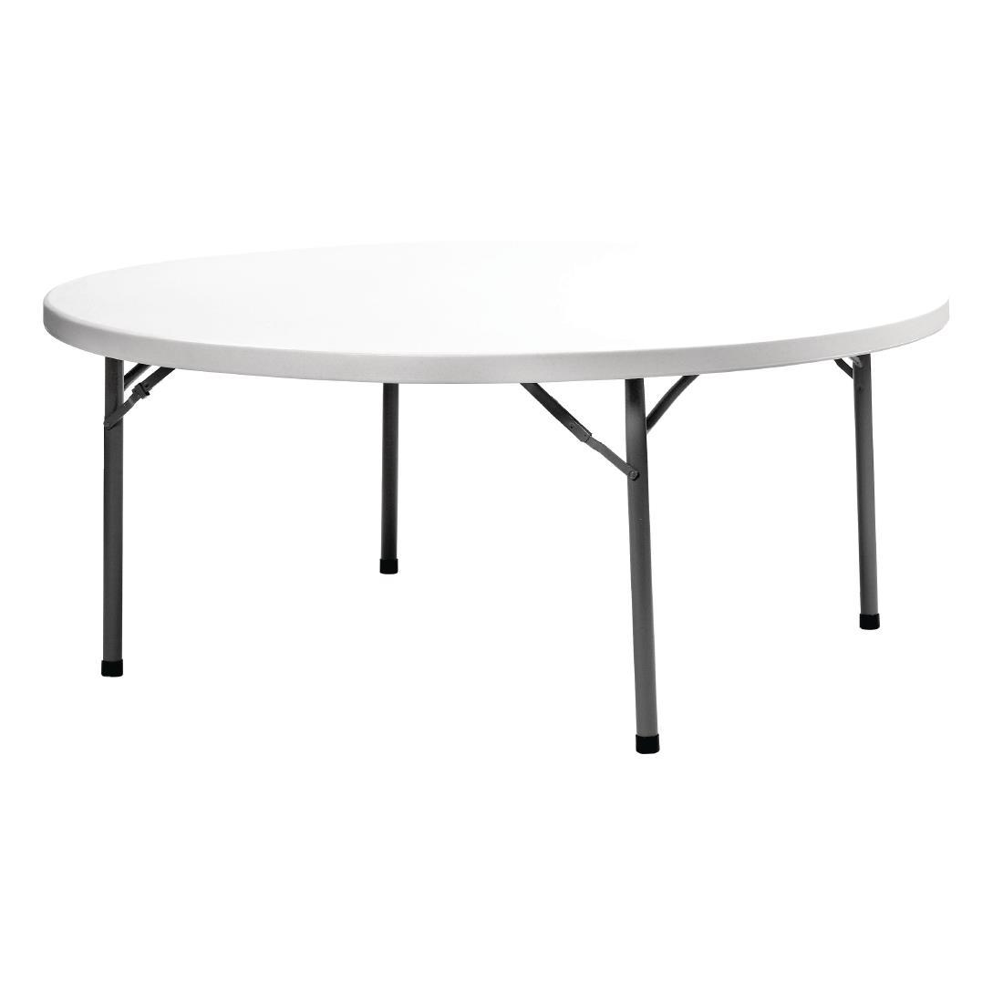 DW163 ZOWN Round Folding Table 6ft Grey DW163