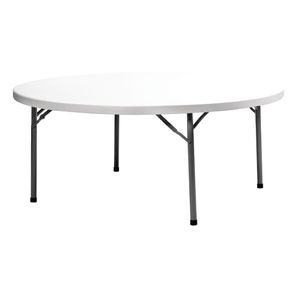 ZOWN Planet180 Round Folding Table 6ft Grey - DW163  - 1