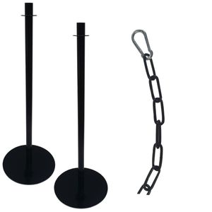 Special Offer Bolero 1.5m Black-Plated Barrier Chain and Barrier Posts - SA544  - 1