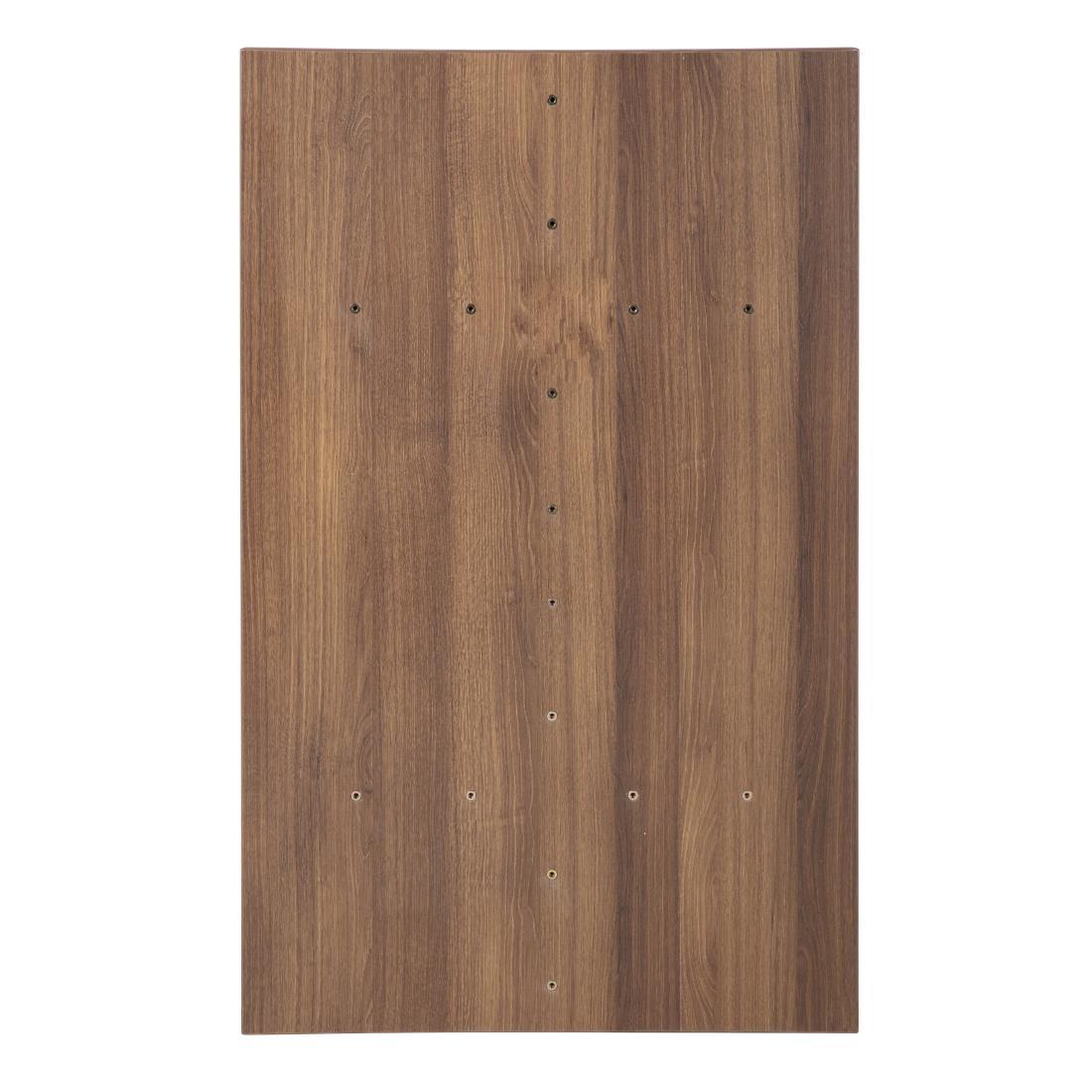 Bolero Pre-drilled Rectangular Table Top Rustic Oak 1100(W) x 700(D)mm - DT442  - 4
