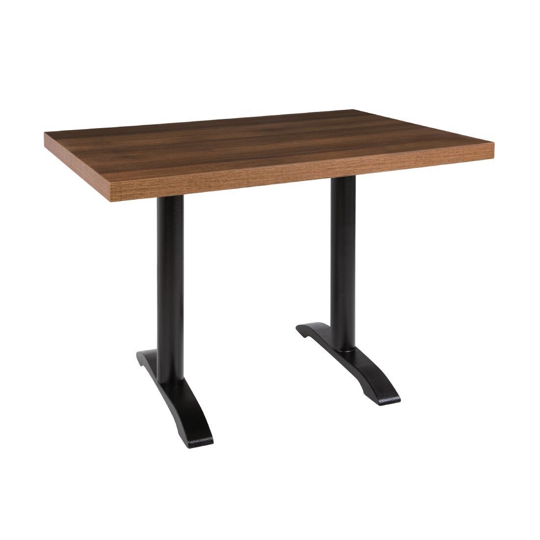 Bolero Pre-drilled Rectangular Table Top Rustic Oak 1100(W) x 700(D)mm - DT442  - 7