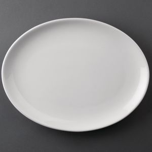 Olympia Athena Oval Coupe Plates 254 x 197 mm (Pack of 12) - CC211  - 1
