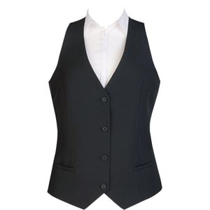 Events Ladies Black Waistcoat - Size S - BB173-S  - 1
