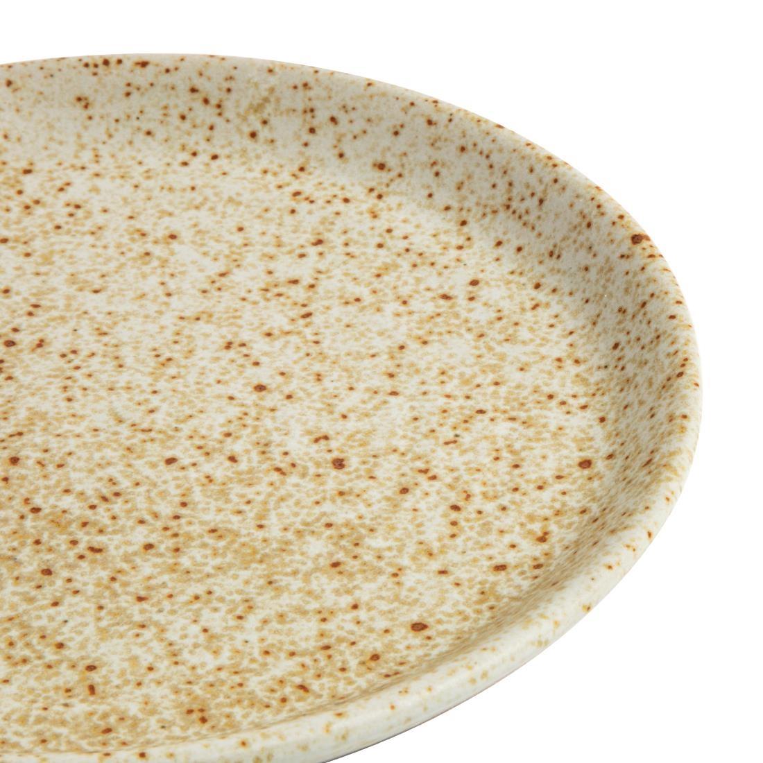 Olympia Canvas Small Rim Round Plate Wheat 180mm (Pack of 6) - FA337  - 4
