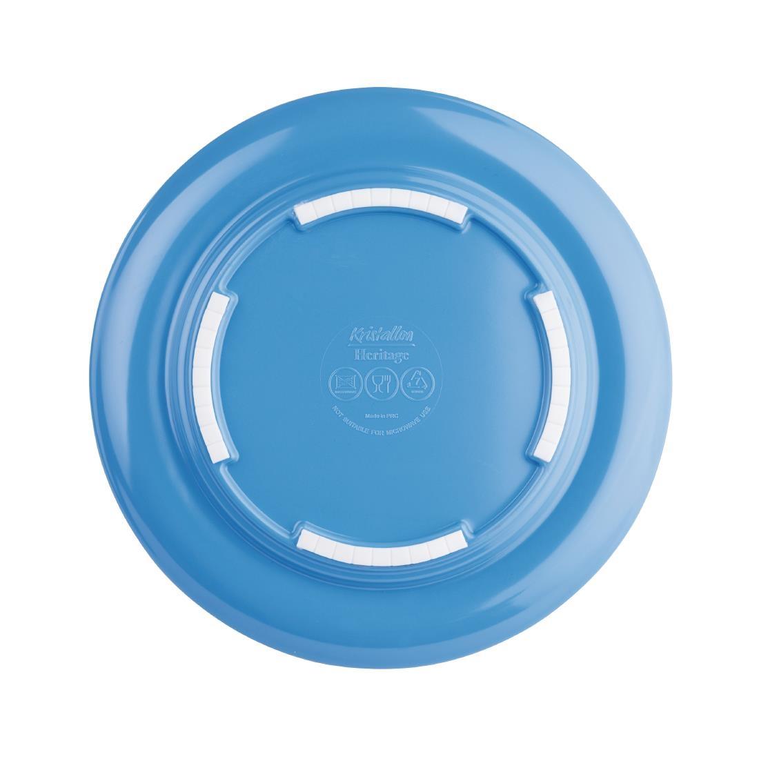 Olympia Kristallon Heritage Raised Rim Plates Blue 205mm (Pack of 4) - DW700  - 5