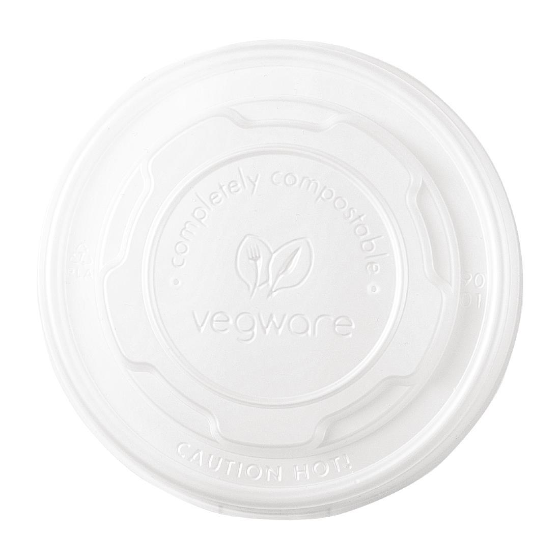 Vegware Compostable Hot Food Pot Flat Lids 170ml / 6oz and 230ml / 8oz - GH166  - 1