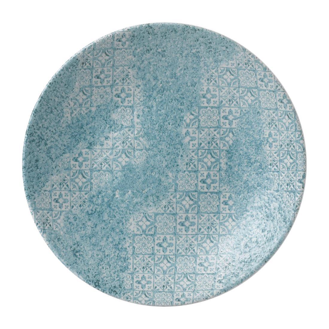 Churchill Med Tiles Deep Coupe Plates Aquamarine 239mm (Pack of 12) - FD896  - 2