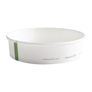 Vegware 185-Series Compostable Bon Appetit Wide PLA-lined Paper Food Bowls 26oz (Pack of 300) - FS176  - 1