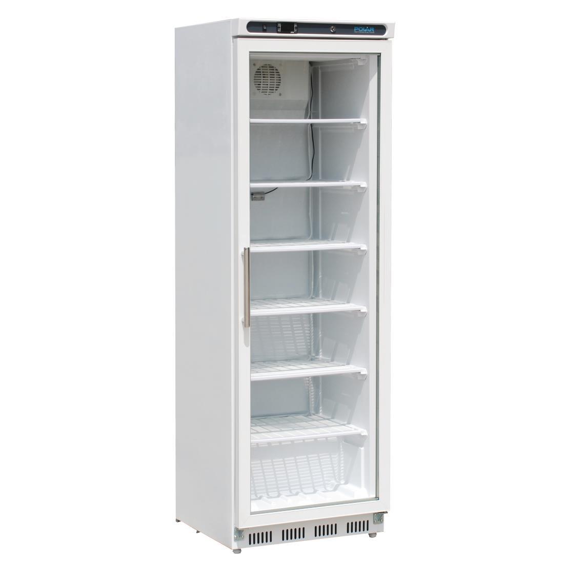 Polar C-Series Glass Door Display Freezer 365Ltr White - CB921  - 1