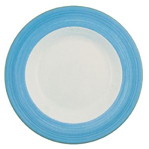 Steelite Rio Blue Slimline Plates 255mm (Pack of 24) - V3062  - 1