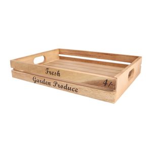 T&G Rustic Wooden Fruit and Veg Crate Large - GL067  - 1