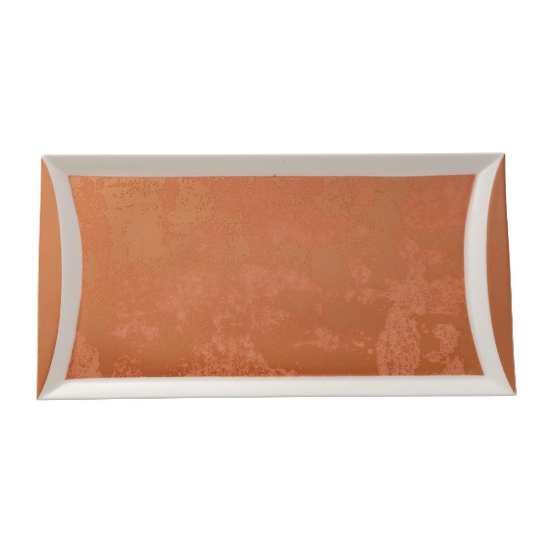 Royal Crown Derby Crushed Velvet Copper Rectangle Tray 320x160mm (Pack of 6) - FE111  - 1
