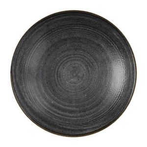 Churchill Stonecast Raw Coupe Bowl Black 184mm (Pack of 12) - FS841  - 1
