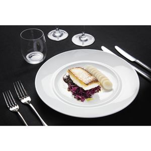 Royal Porcelain Classic White Flat Plate 230mm (Pack of 12) - GT936  - 8