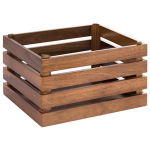 APS Superbox Natural Acacia Wooden Crate 350 x 290mm - FT150  - 1