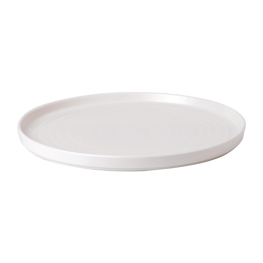 White Walled Plate 10 3/4 " (Box 6) - FE944  - 2