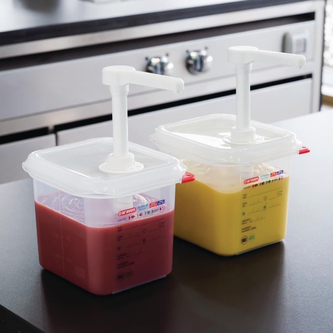 Araven Sauce Dispenser GN 1/6 Transparent 2.6Ltr - CR820  - 2