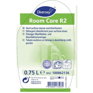 Room Care R2 Hard Surface Cleaner and Disinfectant Ready To Use 750ml (6 Pack) - FA274  - 3