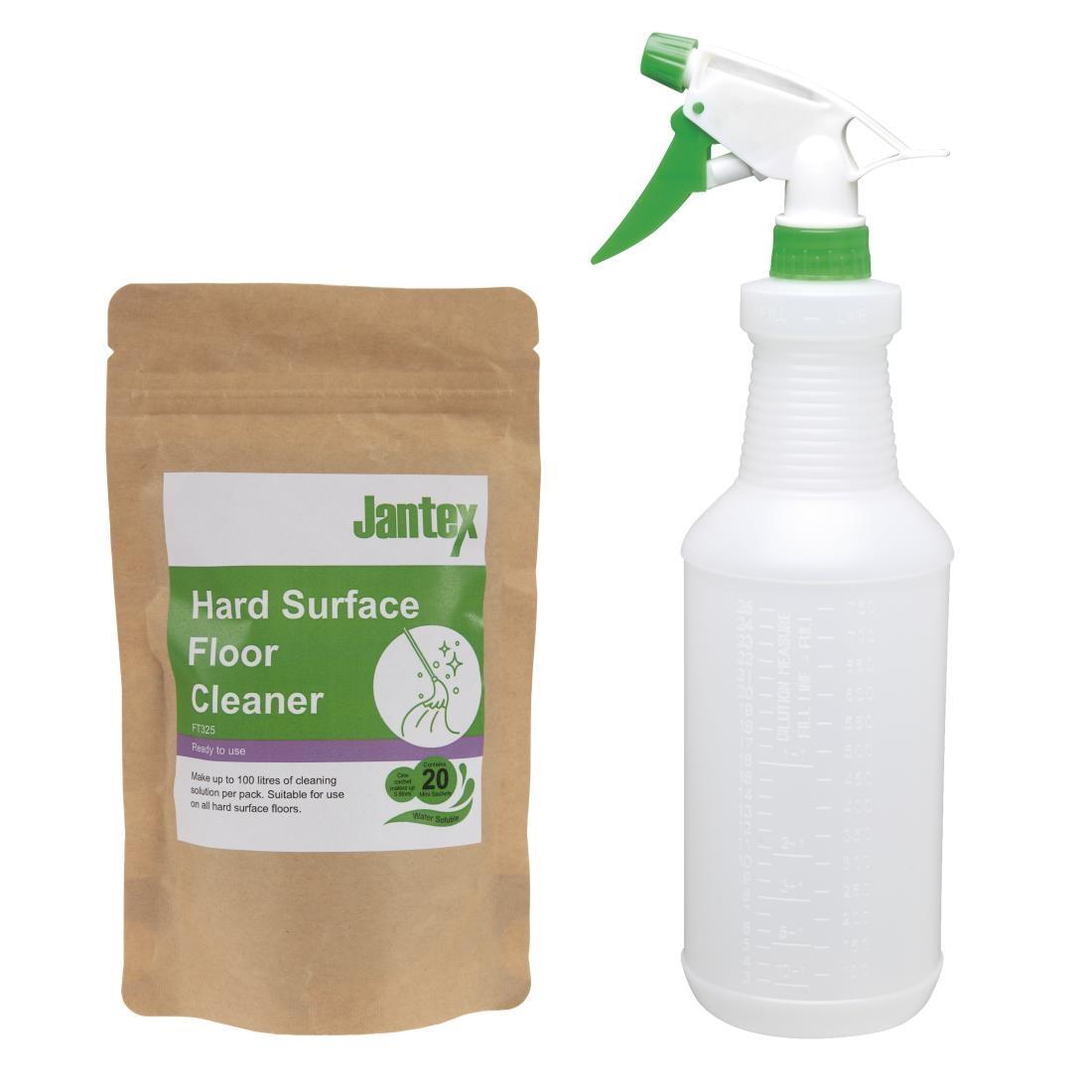 Jantex Green Hard Surface Floor Cleaner Sachets (Pack of 20) - FT325  - 6