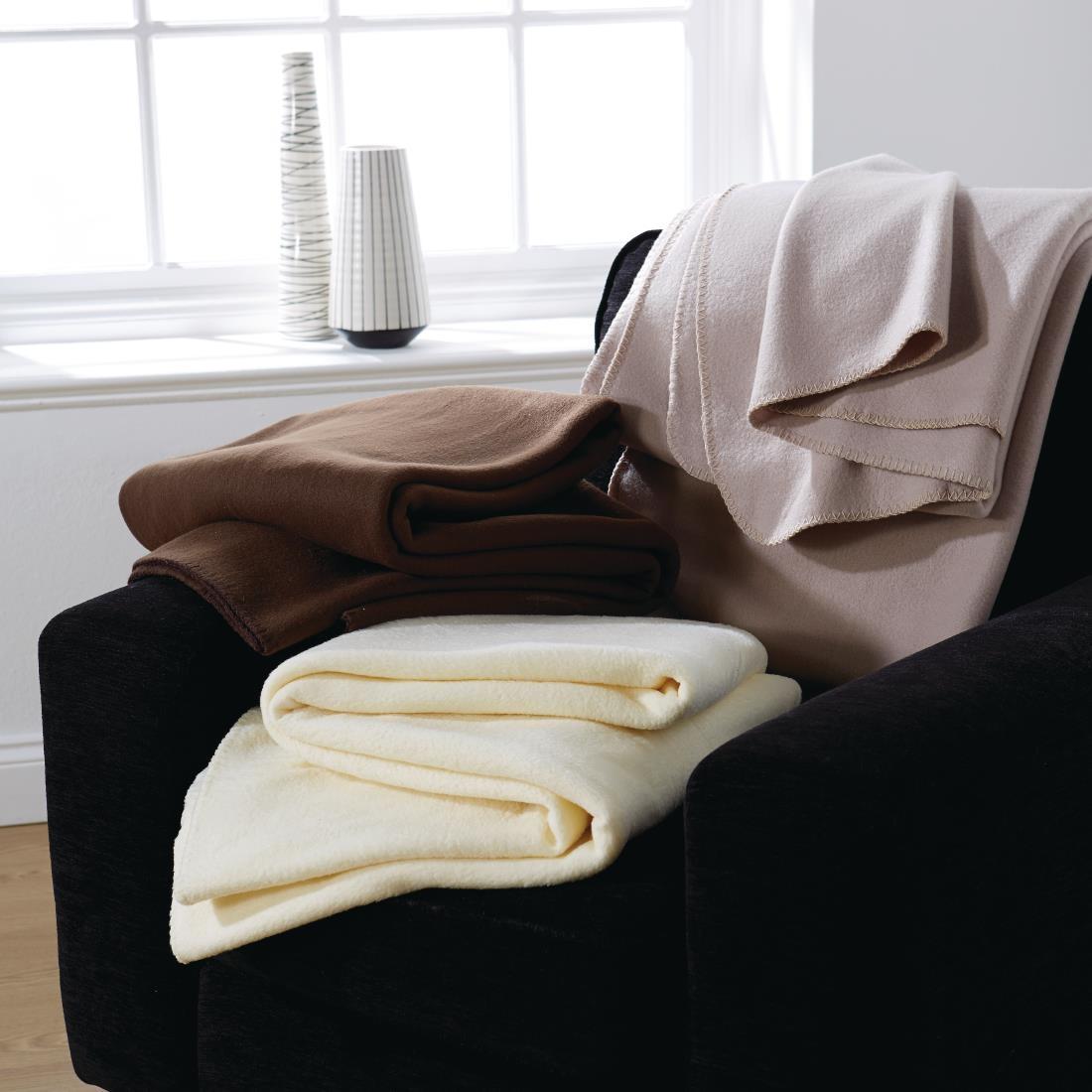 Mitre Essentials Polar Blanket Cream King - GU396  - 1