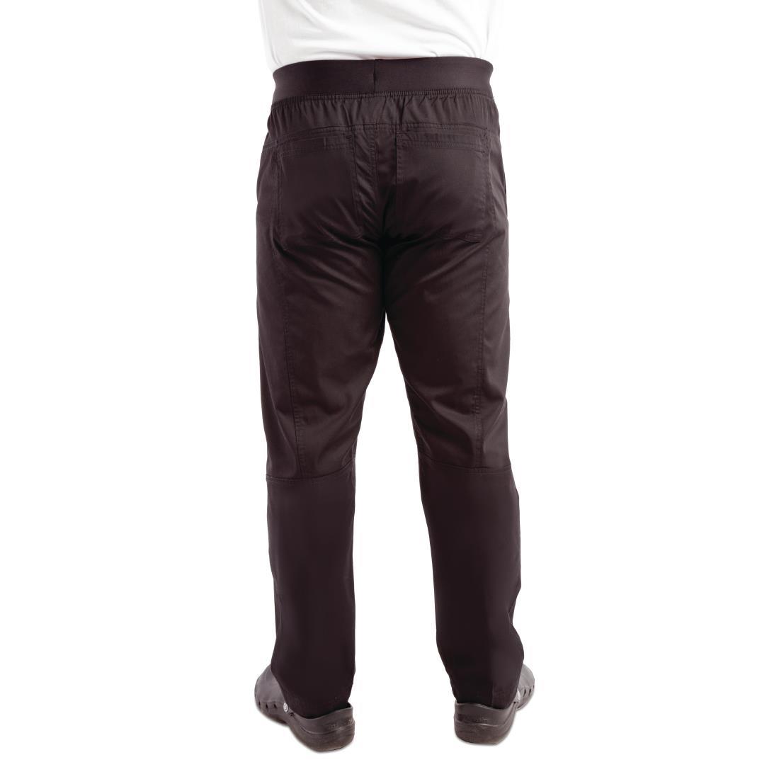 Chef Works Men's Lightweight Slim Trouser Black Size XL - BB301-XL  - 2