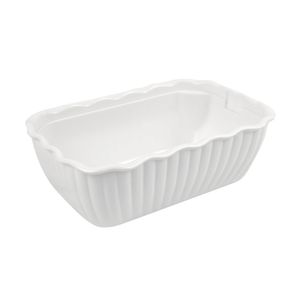 Dalebrook Medium White SAN Salad Crock - L277  - 1
